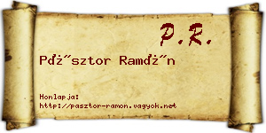Pásztor Ramón névjegykártya